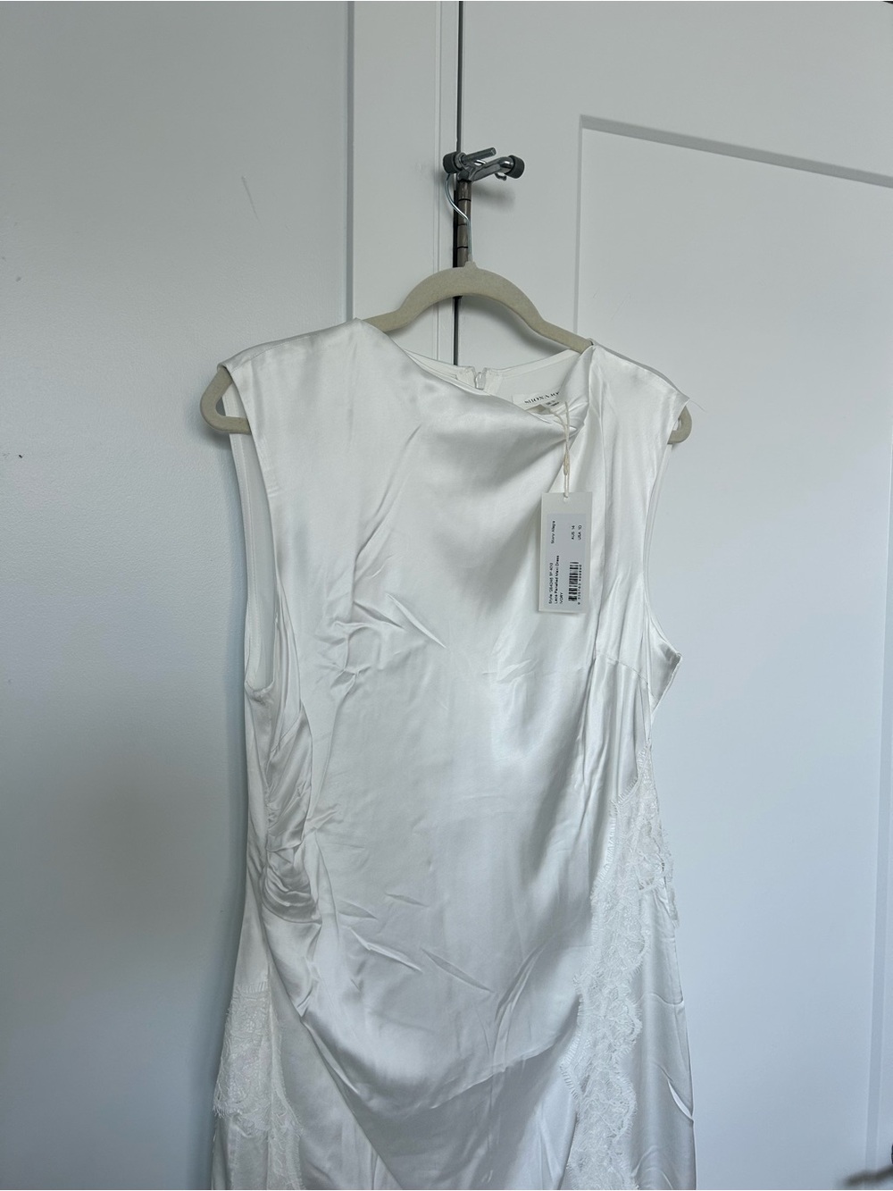 Shona Joy Allegra Ivory Lace-Trim Maxi Dress NWT size 10 - Picture 5 of 9